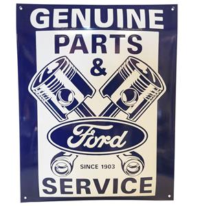 Fiftiesstore Ford Genuine Parts Emaille Bord - 50 x 40 cm
