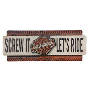 Fiftiesstore Harley-Davidson Screw It Let's Ride Metalen Bord