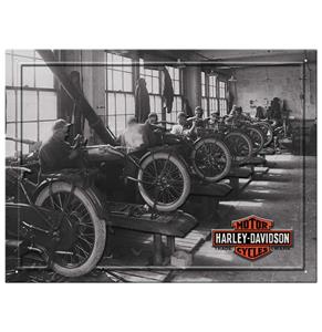 Fiftiesstore Harley-Davidson Factory Metalen Bord