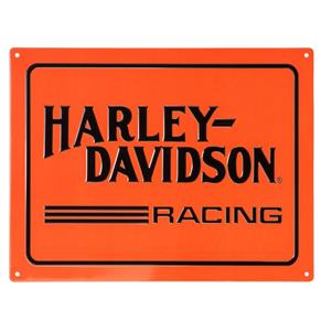 Fiftiesstore Harley-Davidson Racing Tinnen Bord Met Reliëf - 30 x 40 cm