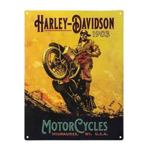 Fiftiesstore Harley-Davidson Hillclimber Metalen Bord - 30 x 40cm