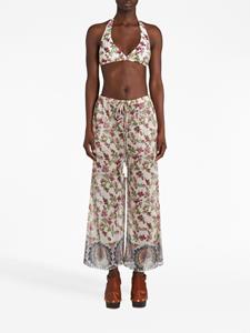 ETRO berry-print cropped trousers - Wit
