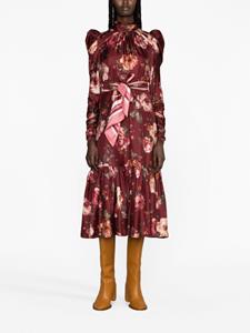 Zimmermann Luminosity floral-print silk dress - Rood