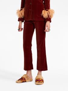 La DoubleJ 24/7 velvet cropped trousers - Rood