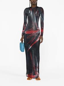 Louisa Ballou High Tide graphic-print dress - Grijs