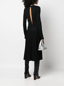 Rochas Midi-jurk met lange mouwen - Zwart