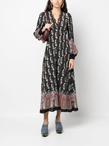 ETRO paisley-print silk dress - Zwart