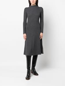 Moncler logo-appliqué wool-blend dress - Grijs
