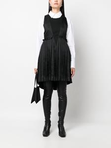 MM6 Maison Margiela sleeveless pleated dress - Zwart