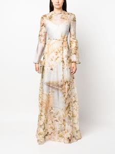 Zimmermann Luminosity floral-print silk dress - Beige