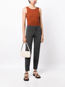 Cashmere In Love fine-knit drawstring-waist trousers - Grijs