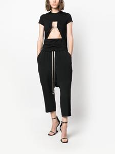 Rick Owens Broek met verlaagd kruis - Zwart