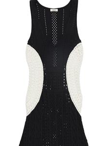 Jason Wu V-neck sleeveless macramé dress - Zwart