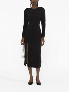 Karl Lagerfeld Midi-jurk met lange mouwen - Zwart