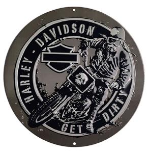 Fiftiesstore Harley-Davidson Get Dirty Metalen Bord