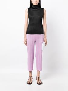 Pleats Please Issey Miyake pleated cropped trousers - Paars