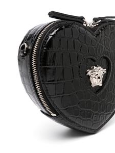 Versace Kids heart-shaped leather bag - Zwart