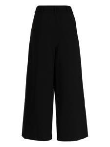 Michael Kors logo-belt cropped trousers - Zwart