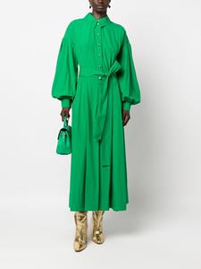 Gucci belted cotton poplin dress - Groen