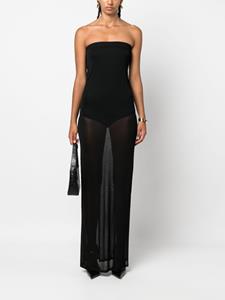 Saint Laurent Strapless jurk - Zwart