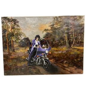 Fiftiesstore Prince - Purple Rain op Canvas 70 x 50 cm Wesley Altena