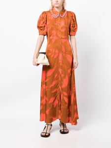 Lee Mathews floral-print button-up dress - Bruin