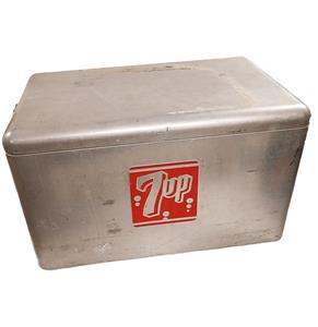Fiftiesstore 7UP Vintage Koelbox Aluminium - Origineel