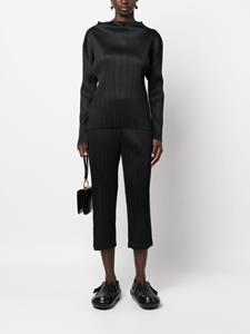Pleats Please Issey Miyake pleated cropped trousers - Zwart