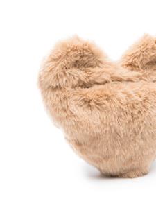 Il Gufo heart-shaped faux-fur bag - Beige