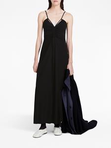 Proenza Schouler White Label gathered-neckline sleeveless long dress - Zwart