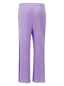 Pleats Please Issey Miyake Mc July pleated cropped trousers - Paars
