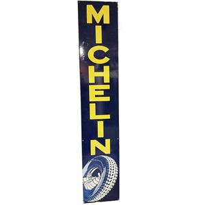 Fiftiesstore Michelin Tyres Verticaal Emaille Bord - 122 x 23cm