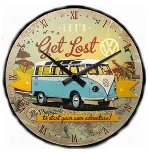 Fiftiesstore VW Volkswagen Bulli Let's get Lost Klok