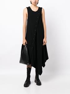 Y's asymmetric-design wool dress - Zwart