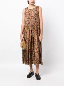 Uma Wang Gelaagde jurk - Bruin