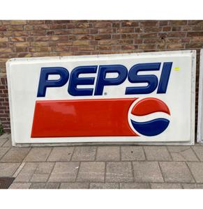 Fiftiesstore Pepsi Lichtbak Plaat Face 245 x 120 cm Origineel