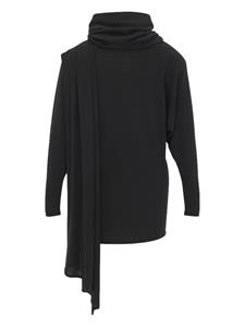 Saint Laurent hooded wool dress - Zwart