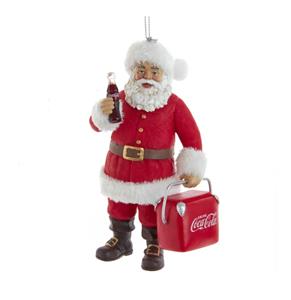 Fiftiesstore Coca-Cola Santa Holding Cooler Kerst Ornament
