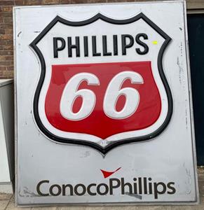 Fiftiesstore Phillips 66 ConocoPhillips Originele Lichtbakplaat Face 250 x 210 cm
