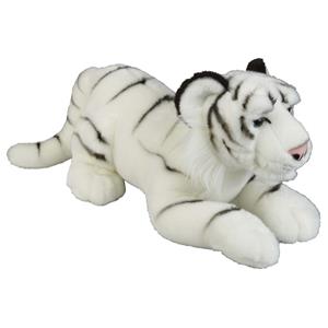 Ravensden Grote pluche witte tijger knuffel 50 cm speelgoed -