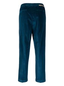 Briglia 1949 drawstring-waist corduroy cropped trousers - Blauw