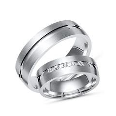 Unique Trouwringen 925 Zilver: Zirkonia Partnerringen