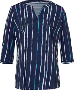 Dames Comfortabele blouse marine/lichtblauw bedrukt Größe