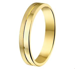 Quickjewels Huiscollectie Goud Geelgouden Ring A407 - 4 mm - zonder steen 4008787 18.50 mm (58)