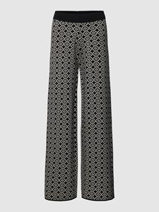 Milano italy Wide leg stoffen broek met all-over motief