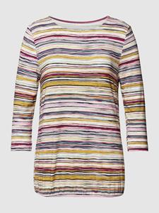 Christian Berg Woman Shirt met lange mouwen van een mix van viscose en elastaan met streepmotief