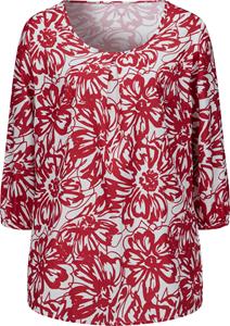 Your Look... for less! Dames Comfortabele blouse ecru/rood bedrukt Größe