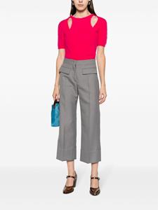 MSGM cropped straight-leg trousers - Grijs
