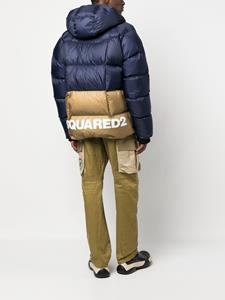 Dsquared2 two-tone quilted down jacket - Blauw