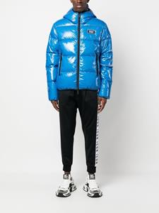 Dsquared2 logo patch puffer jacket - Blauw